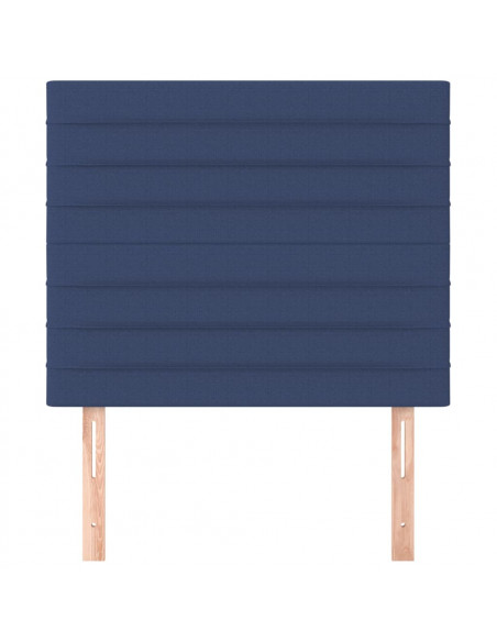 Testiera 2 pz Blu 90x5x78/88 cm in Tessuto