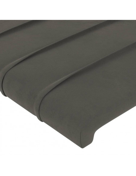 Testiera 4 pz Grigio Scuro 80x5x78/88 cm in Velluto
