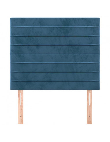 Testiera 2 pz Blu scuro 90x5x78/88 cm in Velluto