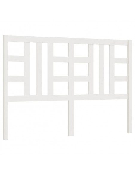 Testiera per Letto Bianca 166x4x100cm in Legno Massello di Pino