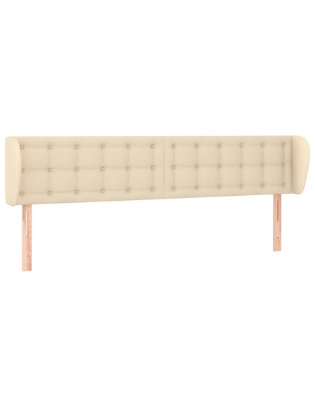 Testiera ad Orecchio Crema 163x23x78/88 cm in Tessuto