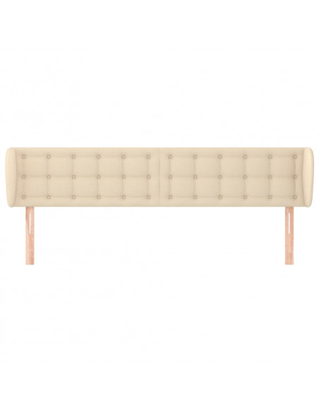 Testiera ad Orecchio Crema 163x23x78/88 cm in Tessuto