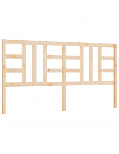 Testiera per Letto 206x4x100 cm in Legno Massello di Pino 2