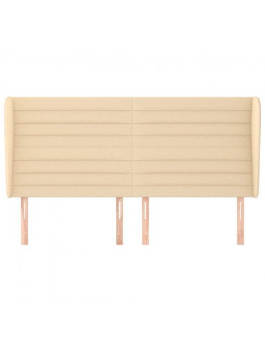 Testiera ad Orecchio Crema 183x23x118/128 cm in Tessuto