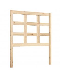 Testiera per Letto 80,5x4x100 cm in Legno Massello di Pino 2