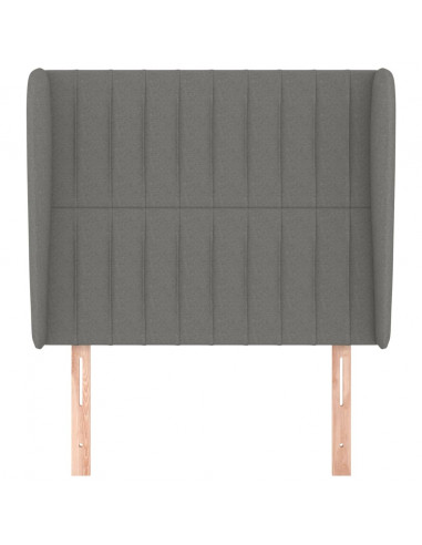 Testiera ad Orecchio Grigio Scuro 83x23x118/128 cm in Tessuto