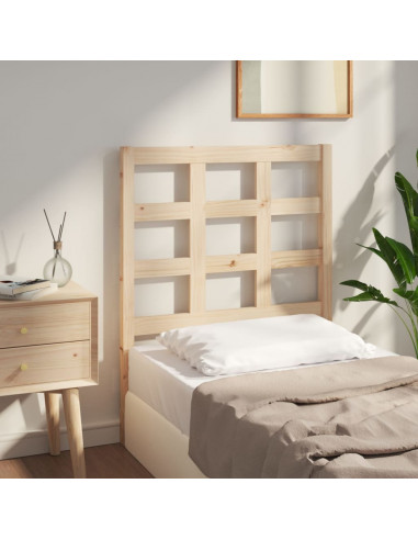 Testiera per Letto 80,5x4x100 cm in Legno Massello di Pino