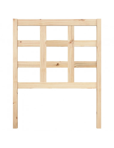 Testiera per Letto 80,5x4x100 cm in Legno Massello di Pino