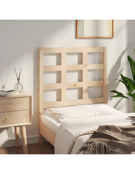 Testiera per Letto 80,5x4x100 cm in Legno Massello di Pino