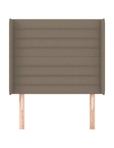 Testiera ad Orecchio Tortora 93x16x118/128 cm in Tessuto