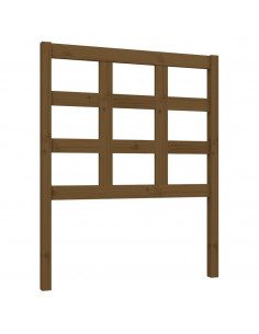 Testiera per Letto Miele 80,5x4x100cm in Legno Massello di Pino 2