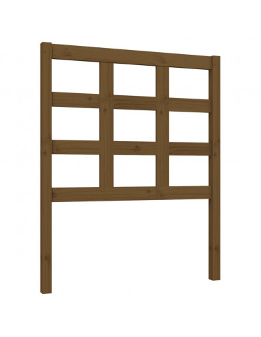 Testiera per Letto Miele 80,5x4x100cm in Legno Massello di Pino