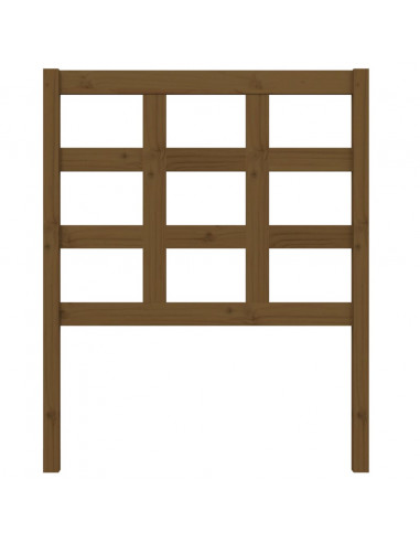 Testiera per Letto Miele 80,5x4x100cm in Legno Massello di Pino