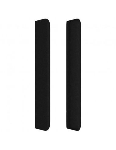 Testiera ad Orecchio Nera 163x16x118/128 cm in Tessuto