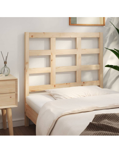 Testiera per Letto 105,5x4x100 cm in Legno Massello di Pino