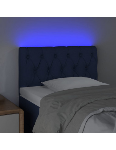 Testiera a LED Blu 80x7x78/88 cm in Tessuto