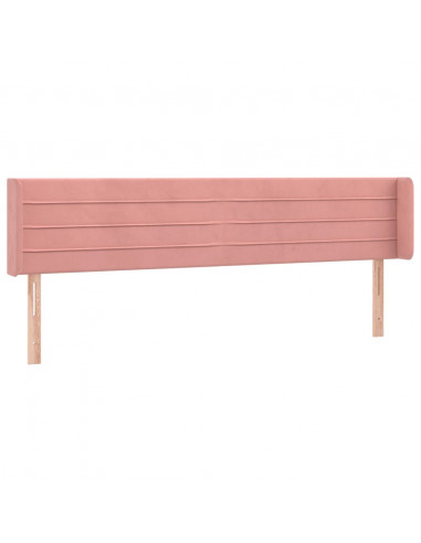 Testiera a LED Rosa 163x16x78/88 cm in Velluto