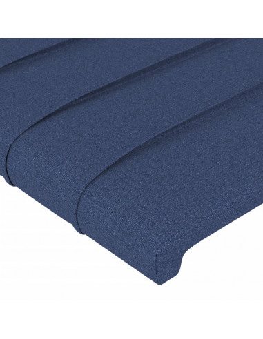 Testiera a LED Blu 93x16x118/128 cm in Tessuto