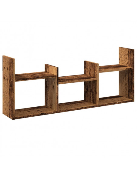 Mobile a Parete 100x18x40 cm Legno Antico in Legno Multistrato