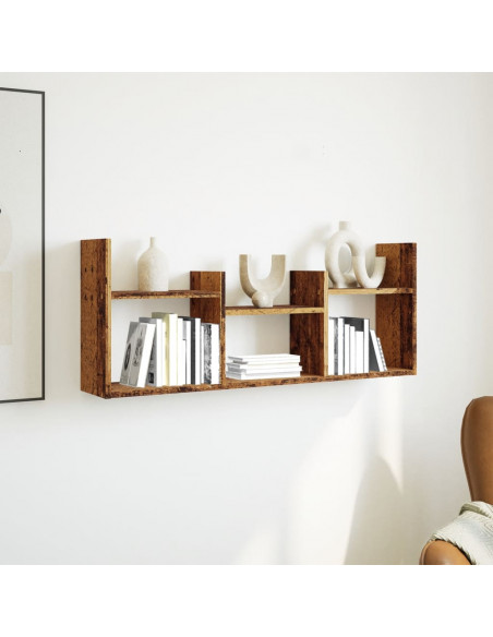 Mobile a Parete 100x18x40 cm Legno Antico in Legno Multistrato