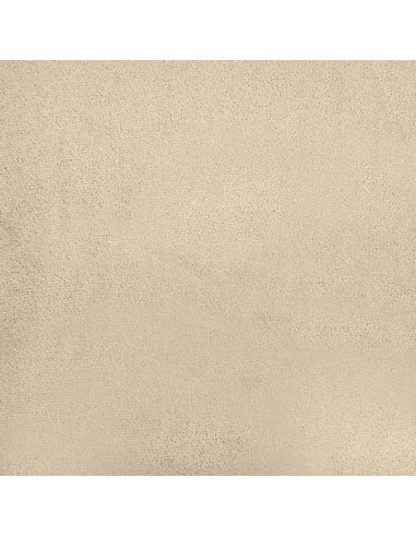 Divano a 3 Posti con Poggiapiedi crema 180cm Tessuto Microfibra