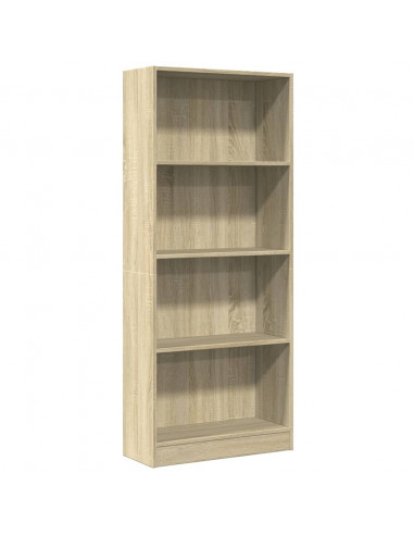 Libreria Rovere Sonoma 60x24x143 cm in Legno Multistrato