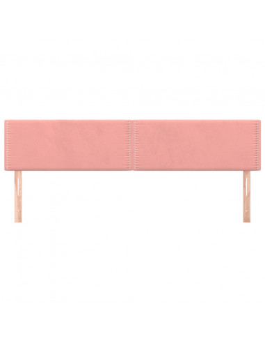 Testiera 2 pz Rosa 90x5x78/88 cm in Velluto