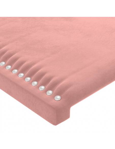 Testiera 2 pz Rosa 90x5x78/88 cm in Velluto
