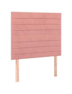 Testiera 2 pz Rosa 90x5x78/88 cm in Velluto 2