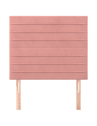 Testiera 2 pz Rosa 90x5x78/88 cm in Velluto