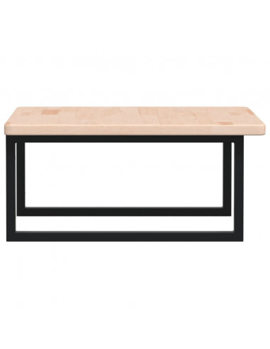 Ripiano a Parete per Lavabo in Acciaio e Massello di Rovere