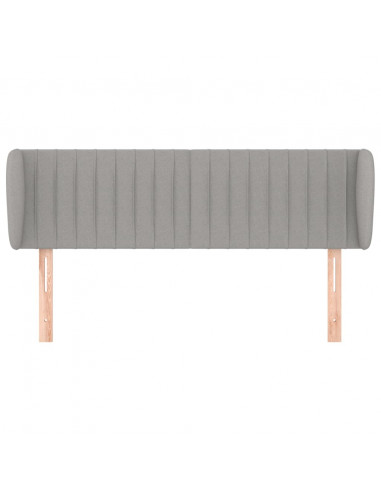 Testiera ad Orecchio Grigio Chiaro 147x23x78/88 cm in Tessuto