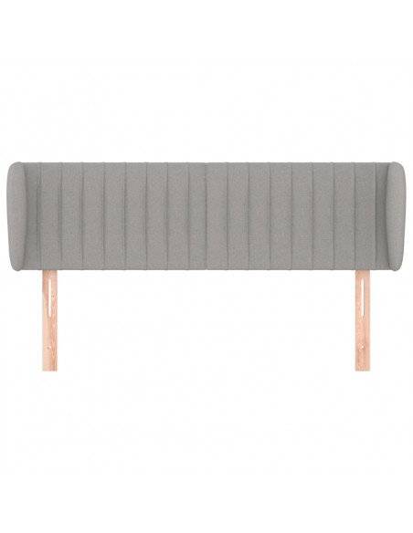 Testiera ad Orecchio Grigio Chiaro 147x23x78/88 cm in Tessuto