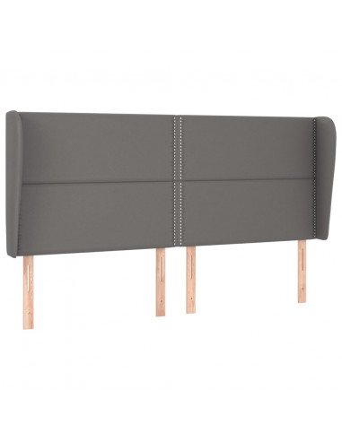 Testiera ad Orecchio Grigio 183x23x118/128cm in Similpelle