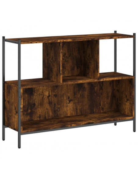 Libreria Rovere Fumo 102x28x77,5 cm in Legno Multistrato
