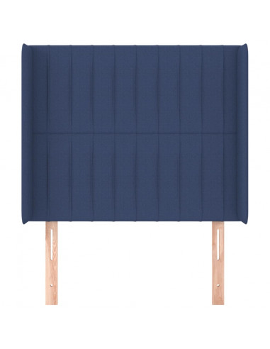Testiera ad Orecchio Blu 83x16x118/128 cm in Tessuto