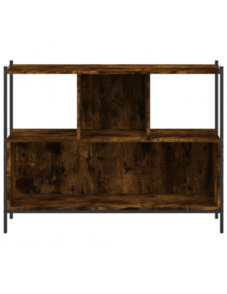 Libreria Rovere Fumo 102x28x77,5 cm in Legno Multistrato