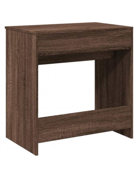 Toeletta con Specchio Rovere Marrone 73x46,5x120 cm