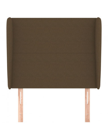 Testiera ad Orecchio Marrone Scuro 93x23x118/128 cm in Tessuto