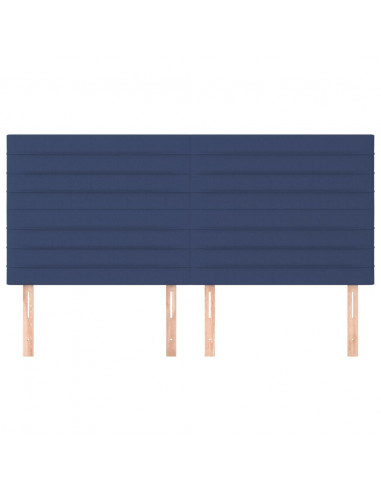 Testiera Blu 160x5x118/128 cm Tessuto