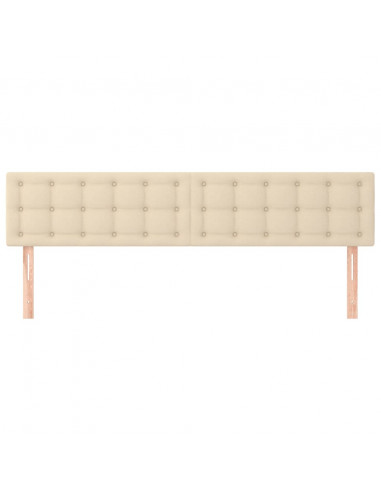 Testiera 2 pz Crema 80x5x78/88 cm in Tessuto