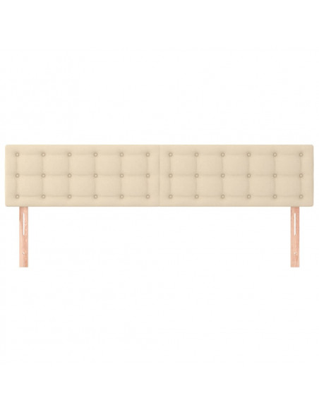 Testiera 2 pz Crema 80x5x78/88 cm in Tessuto