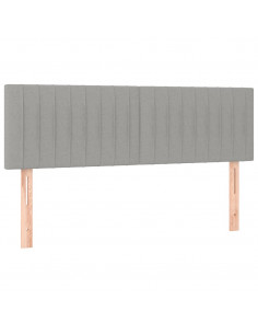 Testiere 2 pz Grigio Chiaro 72x5x78/88 cm in Tessuto 2