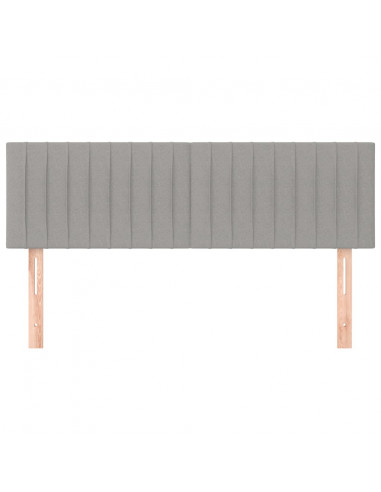 Testiere 2 pz Grigio Chiaro 72x5x78/88 cm in Tessuto