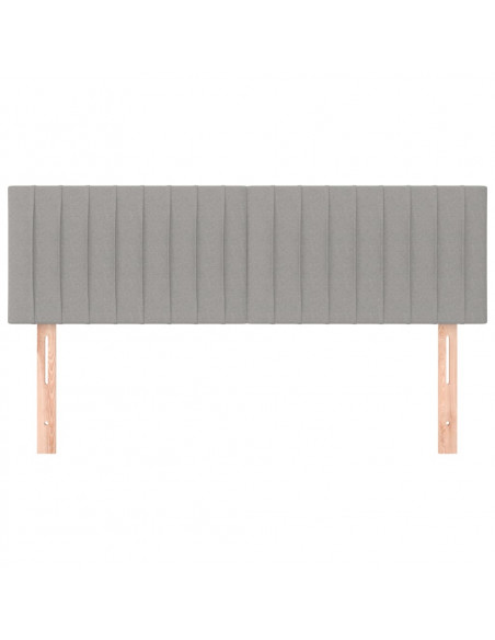 Testiere 2 pz Grigio Chiaro 72x5x78/88 cm in Tessuto