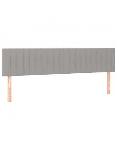 Testiera 2 pz Grigio Chiaro 80x5x78/88 cm in Tessuto