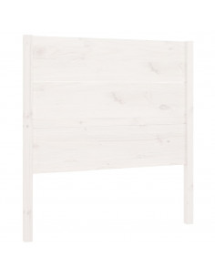 Testiera per Letto Bianca 106x4x100cm in Legno Massello di Pino 2