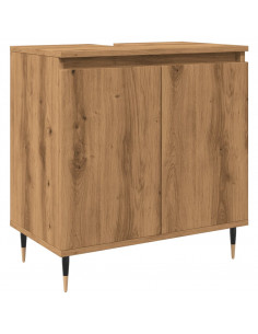 Mobile da Bagno Rovere Artigianale 58x33x60 cm in Truciolato 2
