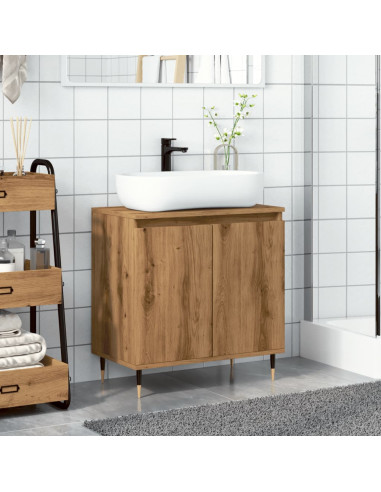 Mobile da Bagno Rovere Artigianale 58x33x60 cm in Truciolato