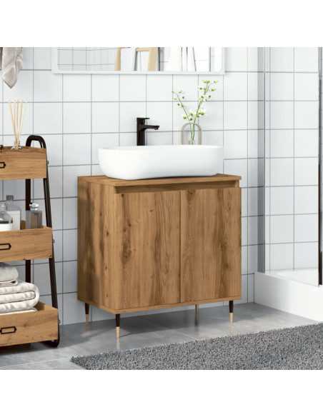 Mobile da Bagno Rovere Artigianale 58x33x60 cm in Truciolato